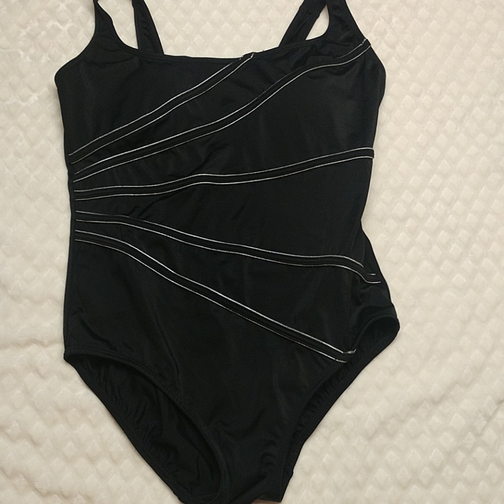 Black Swimsuit w/Tummy Control